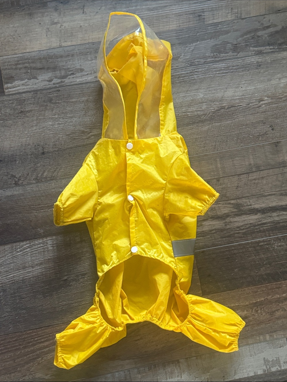 Yellow Waterproof Dog Raincoat with Hood